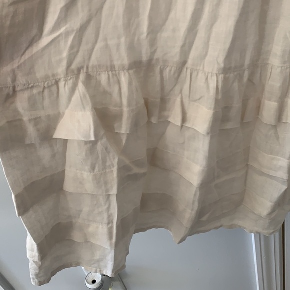 120% Lino Linen Esterino Dress Linen Maxi balloon sleeves bohemian romantic - Picture 6 of 14